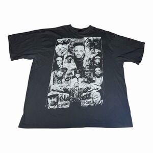 MENS USED VINTAGE Y2K 2000S ICED OUT RAP HIP HOP GREATS SHIRT SIZE 5XL